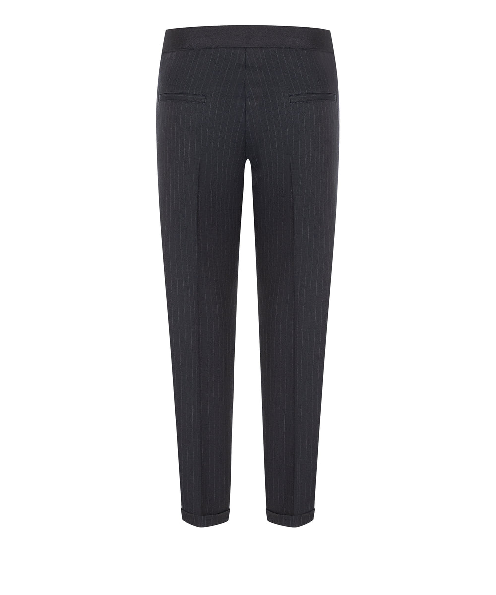 Hose-Cambio-Kim-pin stripe-Nadelstreifen-Gummibund-Taschen-navy/ecru