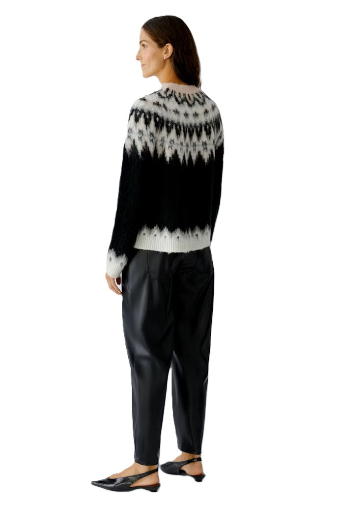 Pullover-Oui_norweger-rosa schwarz-rundhals-Alpaka 