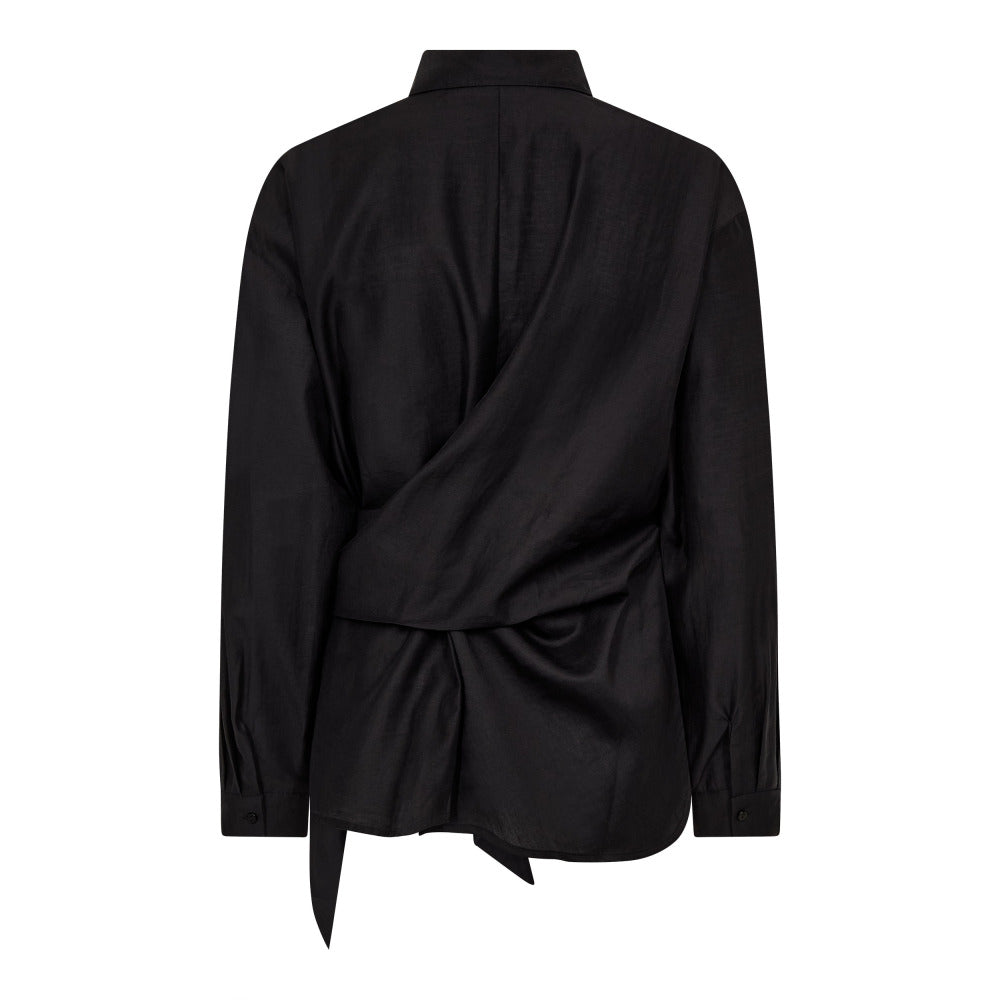Hemd-Bluse-Co‘Couture-Idina-Tie-Hemdkragen-Schleife-Tailliert-schwarz