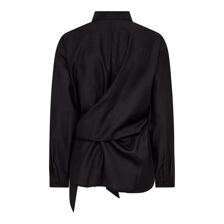 Hemd-Bluse-Co‘Couture-Idina-Tie-Hemdkragen-Schleife-Tailliert-schwarz