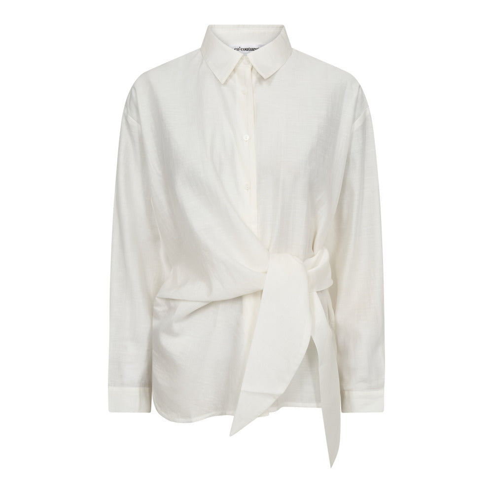 Hemd-Bluse-Co‘Couture-Idina-Tie-Hemdkragen-Schleife-Tailliert-Weiß