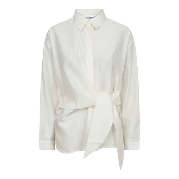 Hemd-Bluse-Co‘Couture-Idina-Tie-Hemdkragen-Schleife-Tailliert-Weiß
