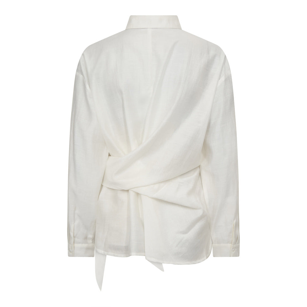 Hemd-Bluse-Co‘Couture-Idina-Tie-Hemdkragen-Schleife-Tailliert-Weiß