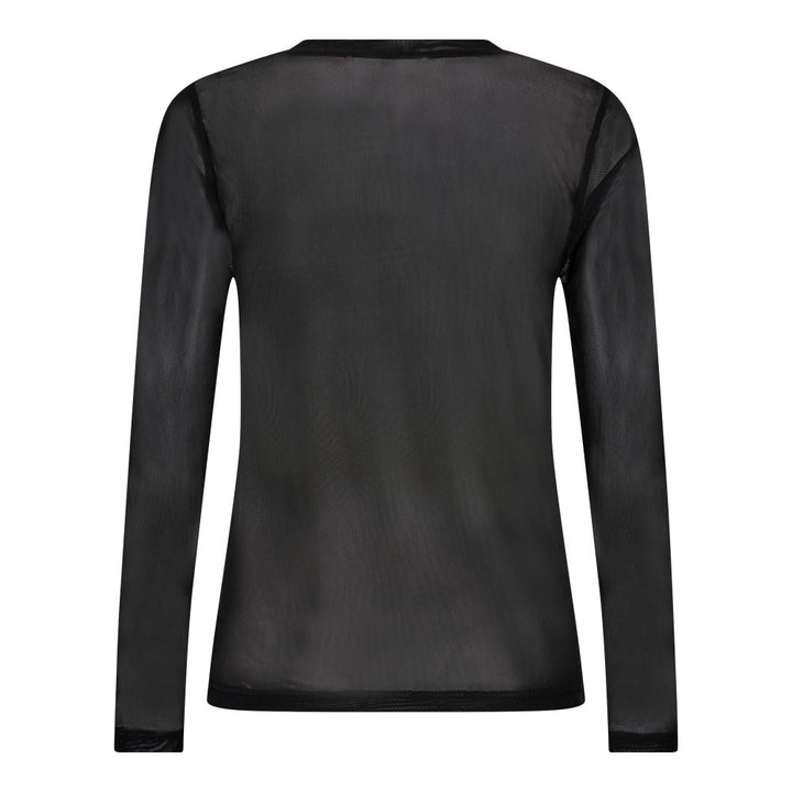 Shirt-Co‘Couture-Mesh-Blouse-O-Neck-Transparent-Langarm-schwarz