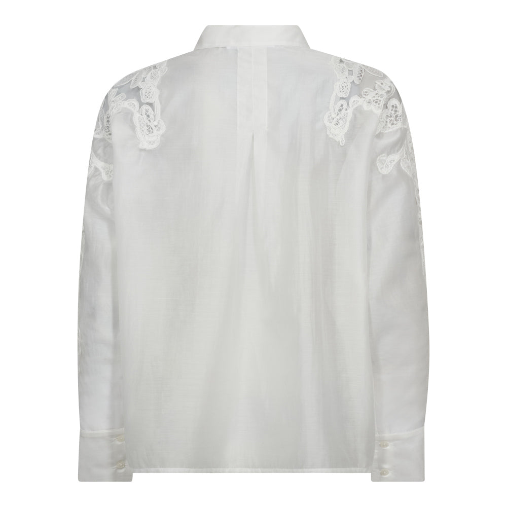 Bluse-Co'Couture-Kawa-Embroidery-Hemd-Langarm-Stick-Weiß