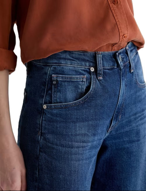 Jeans-AG-Hattie-High-Rise-Barrel-Hose-Stretch-blau