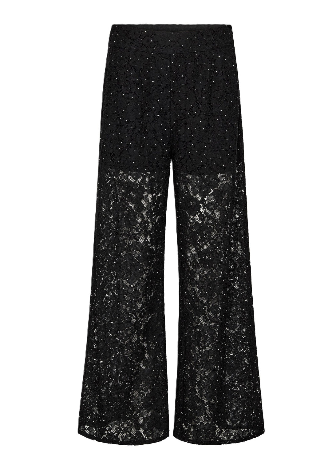 Hose-Co´Couture-SiaCC Simili Lace-Spitze-Glitzersteine-Durchsichtg-schwarz