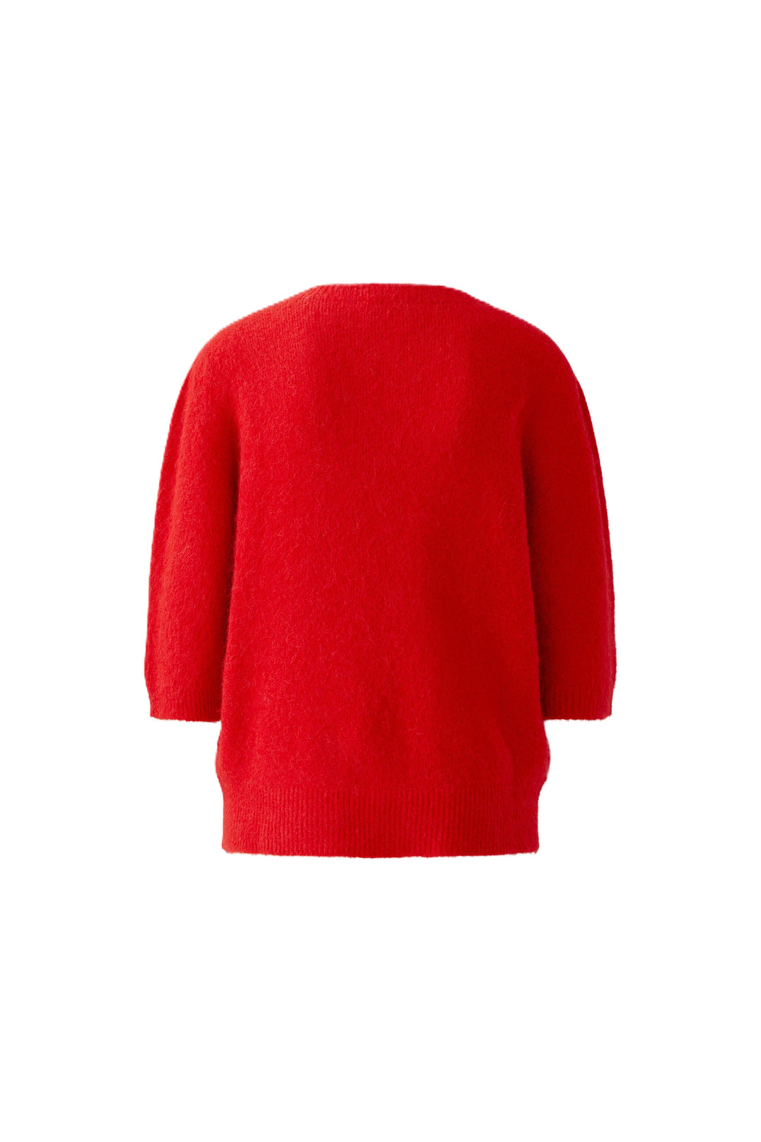 Pullover-Oui-3/4-Ärmel-Herzdetail-weiß-rot