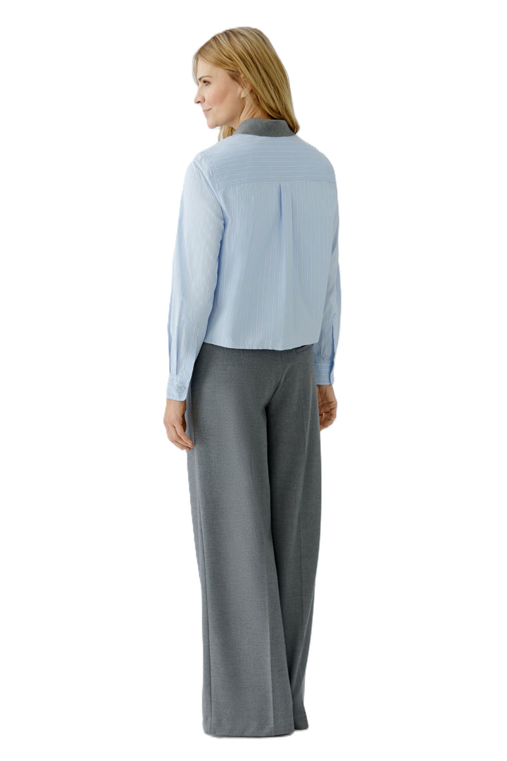 Bluse-Oui-Hemd-cropped-verkürzt-gestreift-blau-weiß