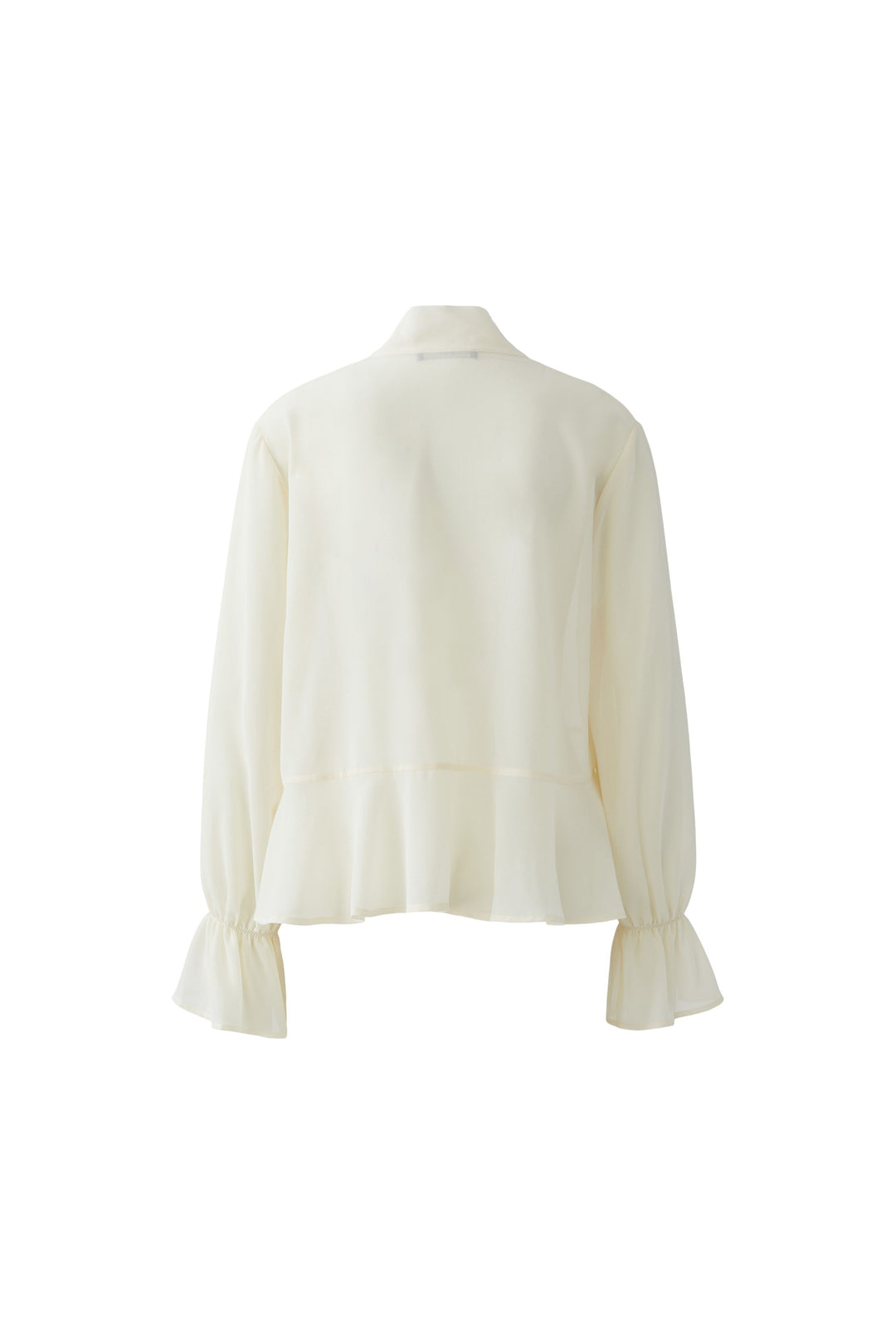 Bluse-Oui-Rueschen-weit-kastig-Schluppe-ecru