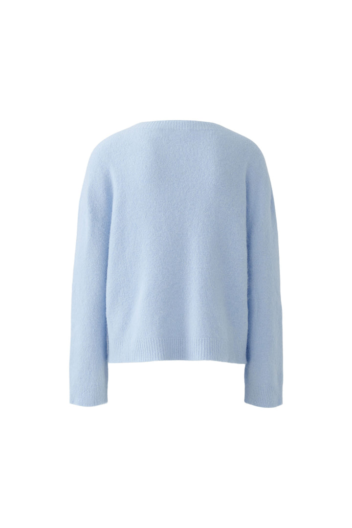 Pullover-Oui-hellblau-haarig-kurz-gerade