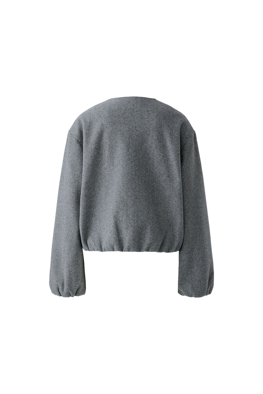 Jacke-Oui-Reißverschluss-Cropped-grau