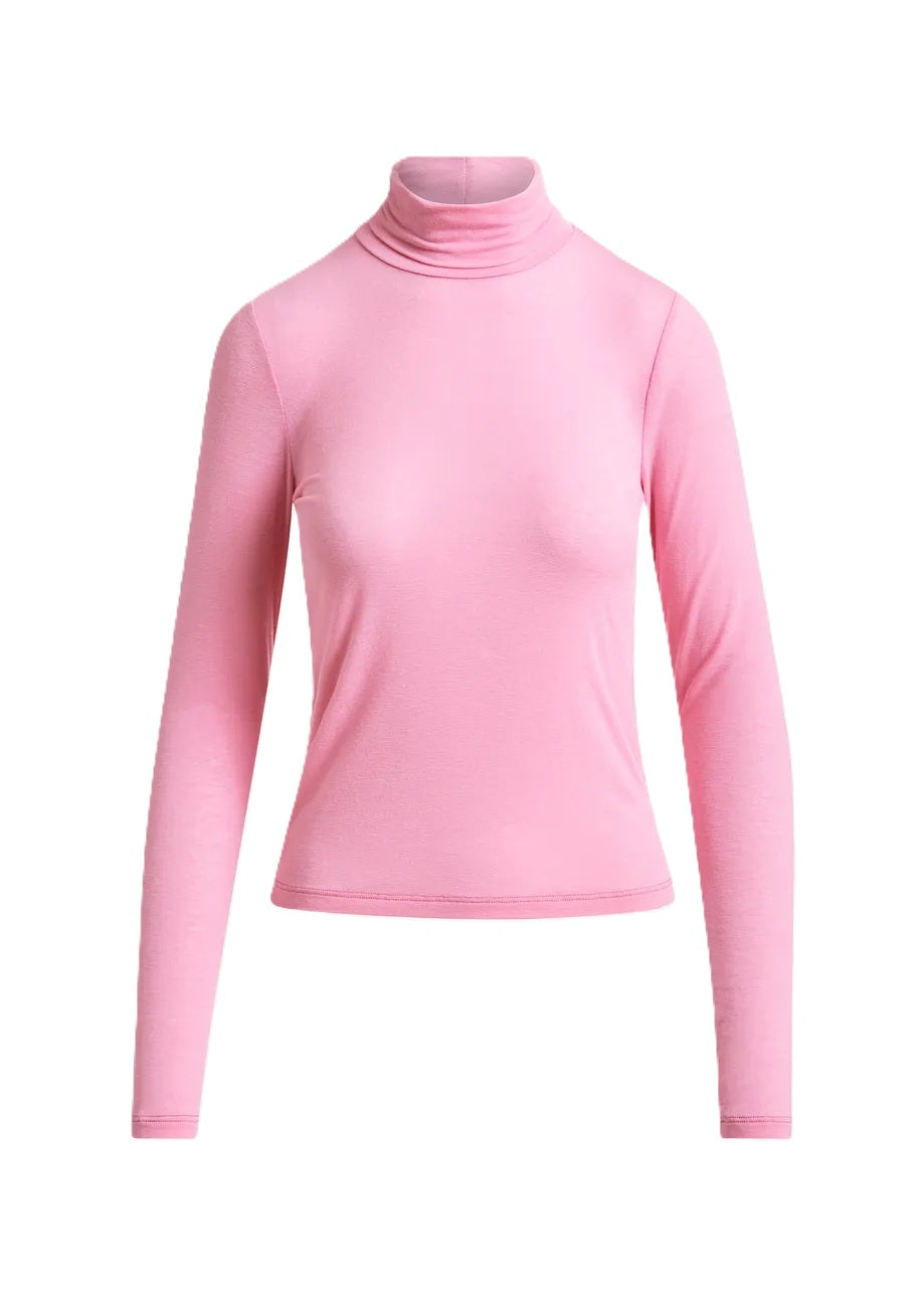Pullover-oberteil-Essentiel Antwerp-Jertice-Rollragen-eng-kaschmir-pink