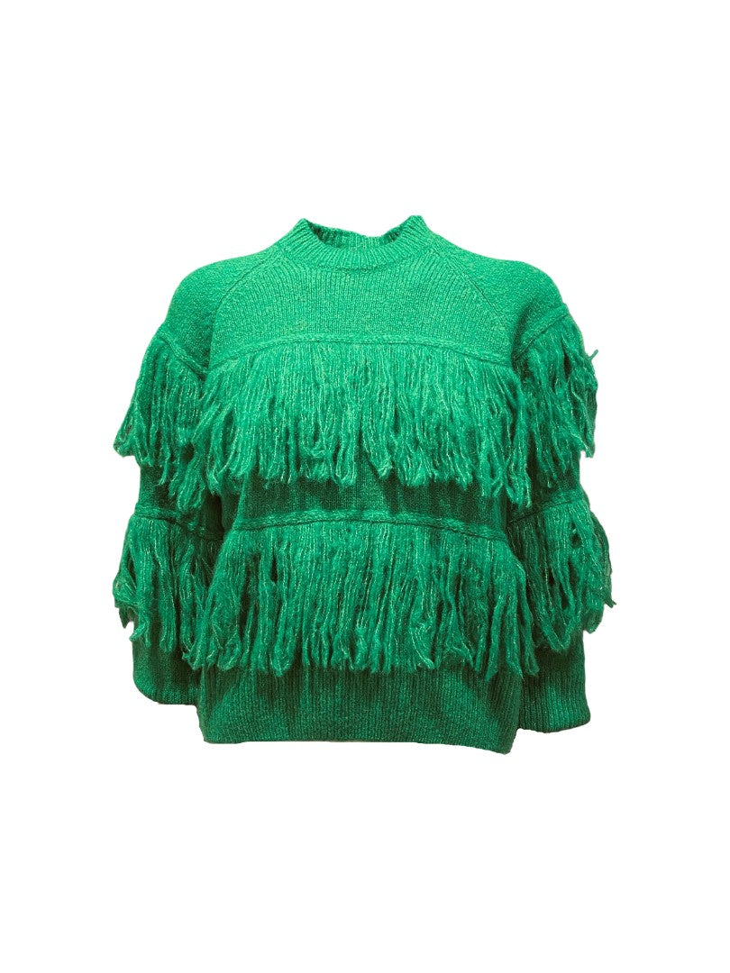 Pullover-Essentiel Antwerp-Johns-Fransen-grün