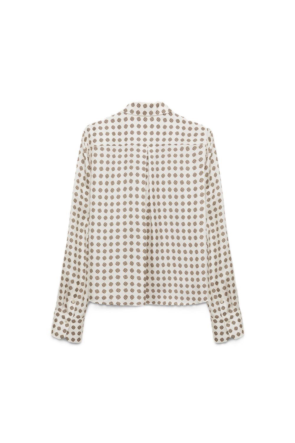 Bluse-Dorothee Schumacher-GRAPHIC DREAMS blouse-Schluppenbluse-gemustert-braun-weiß