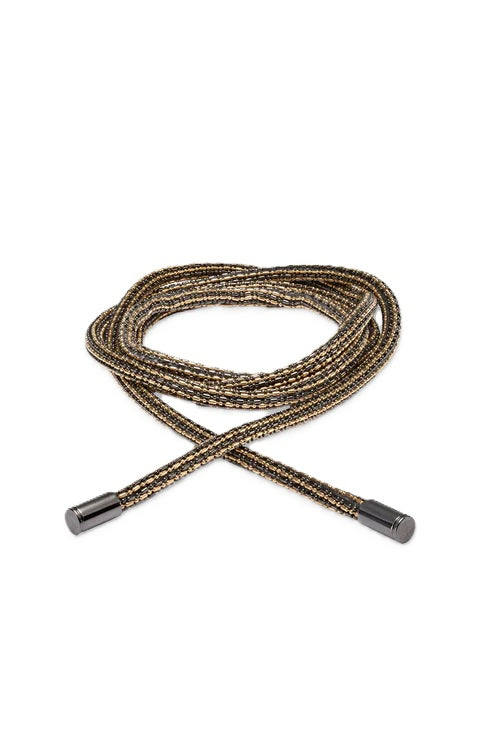 Gürtel-Luisa-Cerano-Metallisch-Perlen-Kordel-Braun-gold