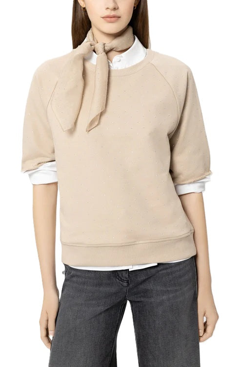 Tuch-Luisa-Cerano-Glitzerstein-Quadrat-camel-beige