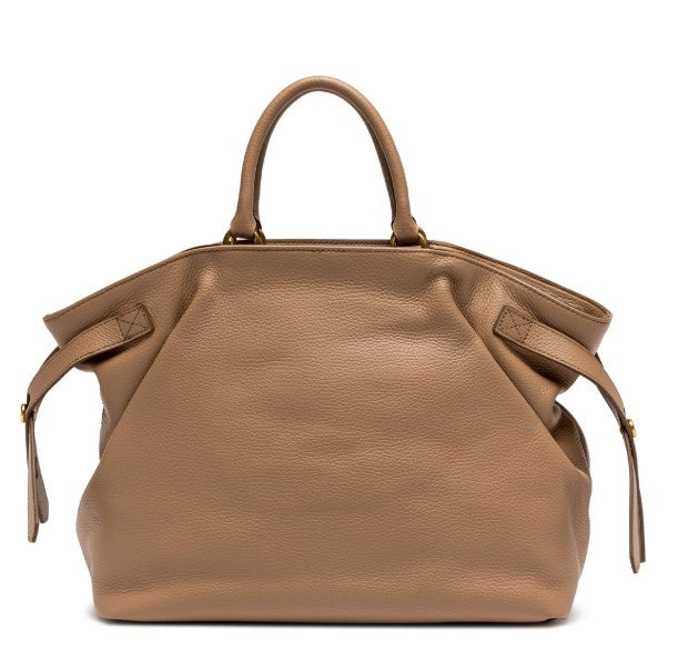 Tasche-Gianni-Chiarini-CLAUDETTE-Echtleder-clay-braun-verstellbaren-Trageriemen-Gold
