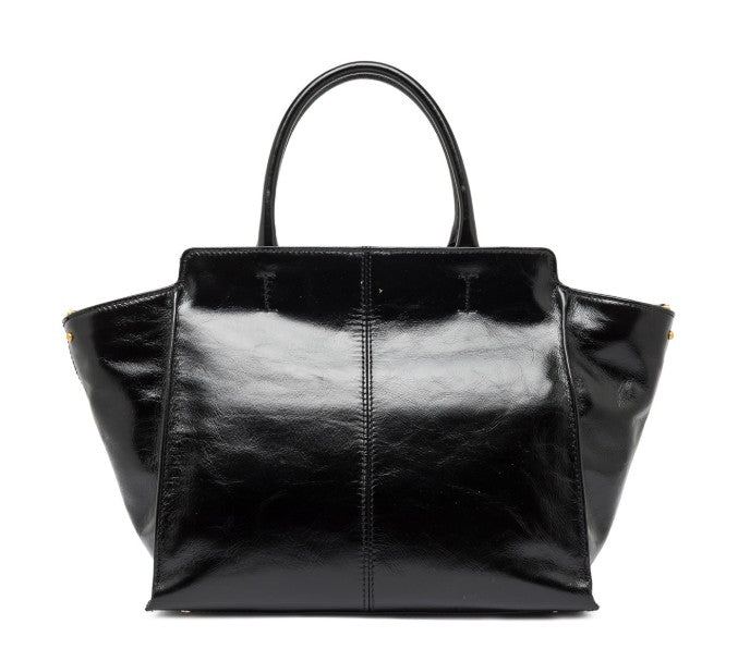 Tasche-Gianni-Chiarini-Cher-Echtleder-Fach vorne-nero-schwarz-verstellbaren-Trageriemen-Gold