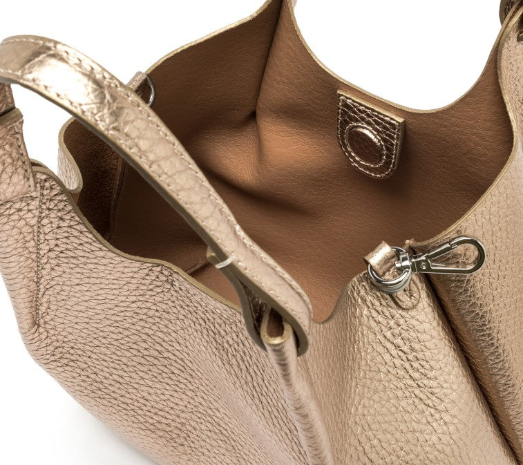 Tasche-Gianni-Chiarini-DUA-Echtleder-mirrage-clay-gold
