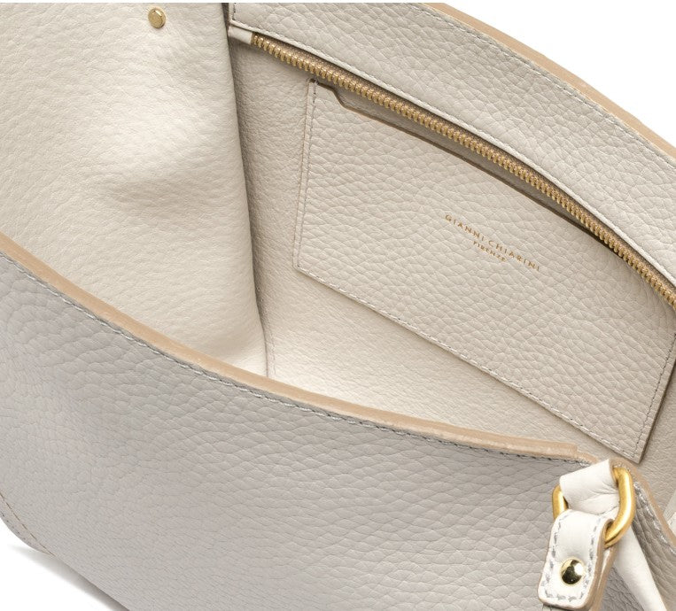 Tasche-Gianni-Chiarini-BLOOM-Echtleder-SABBIA-weiß-gold