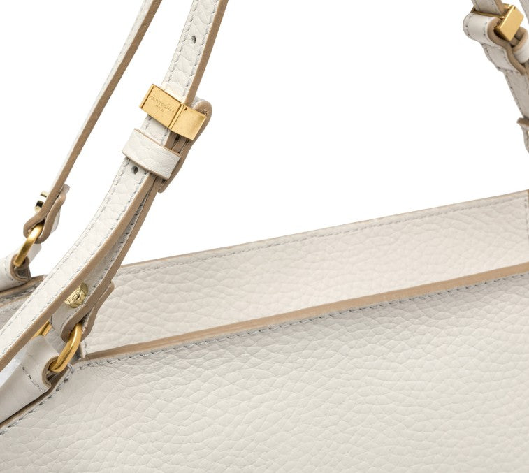 Tasche-Gianni-Chiarini-BLOOM-Echtleder-SABBIA-weiß-gold