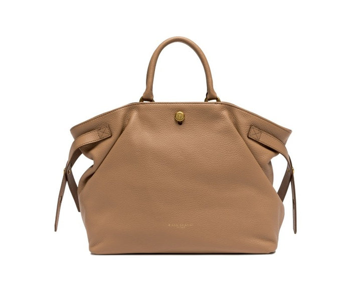 Tasche-Gianni-Chiarini-CLAUDETTE-Echtleder-clay-braun-verstellbaren-Trageriemen-Gold