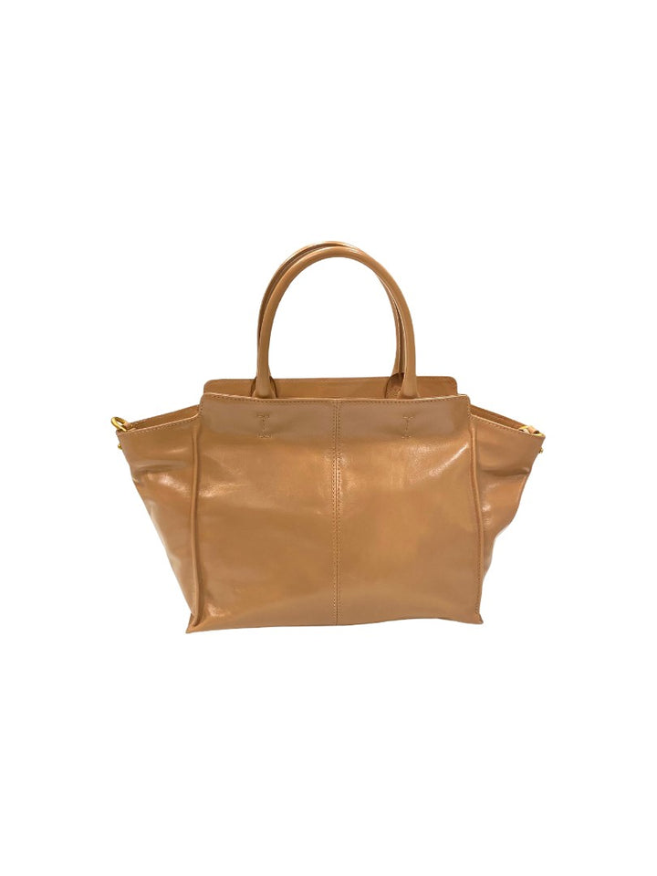 Tasche-Gianni-Chiarini-Cher-Echtleder-Fach vorne-clay-braun-verstellbaren-Trageriemen-Gold