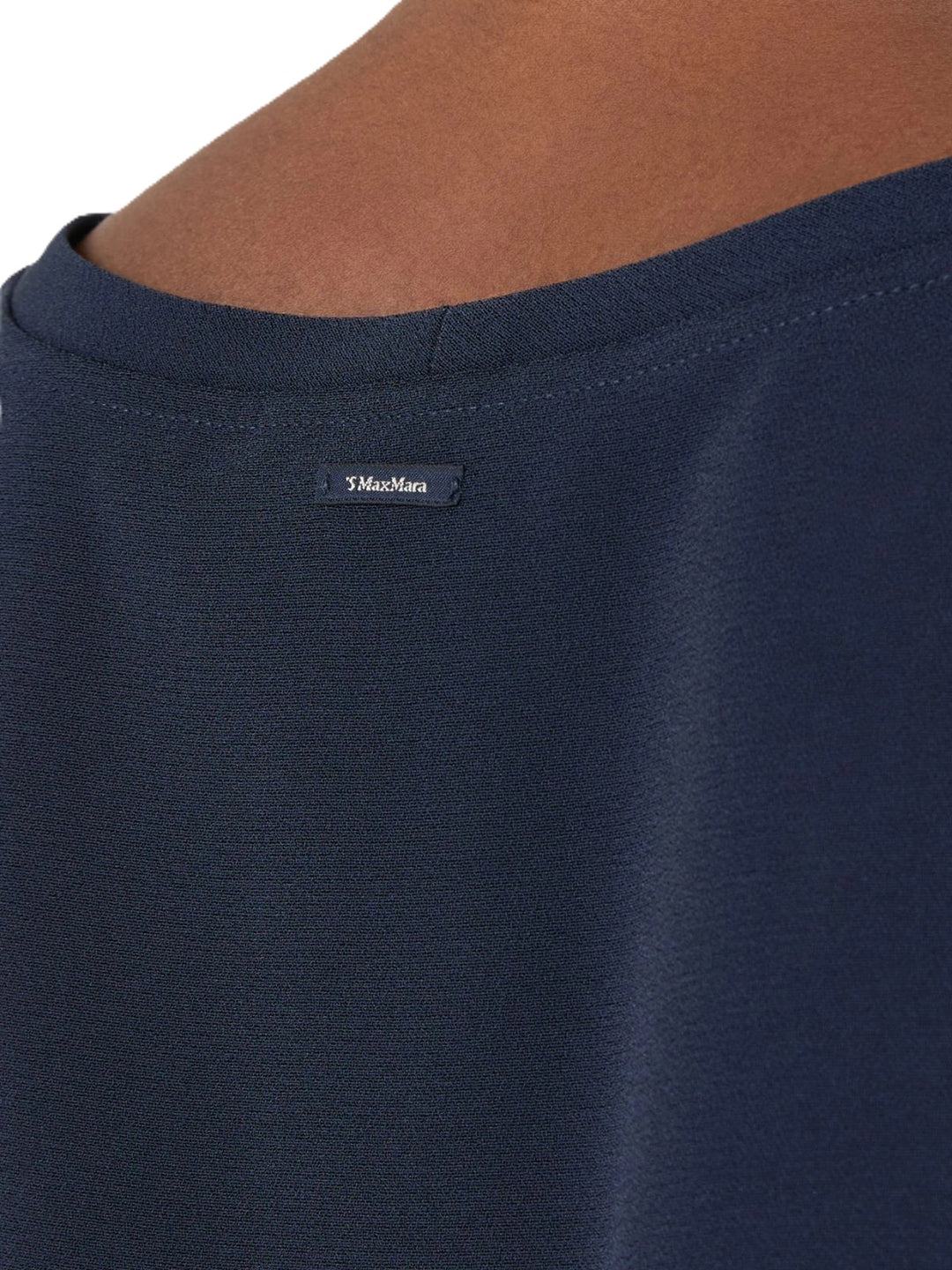 T-Shirt-S Max Mar-SMMREBECCA-Seide-Oberteil-basic-dunkelblau-blau