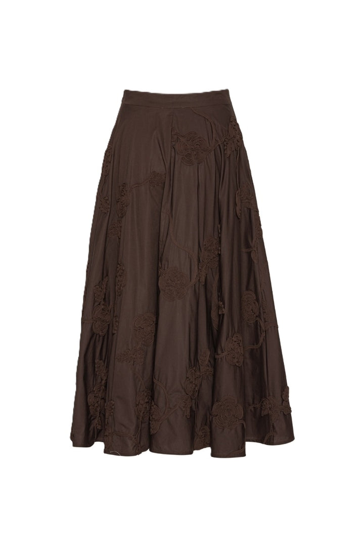 Rock-Rotate-Maxirock-Blumenmuster-lang-braun