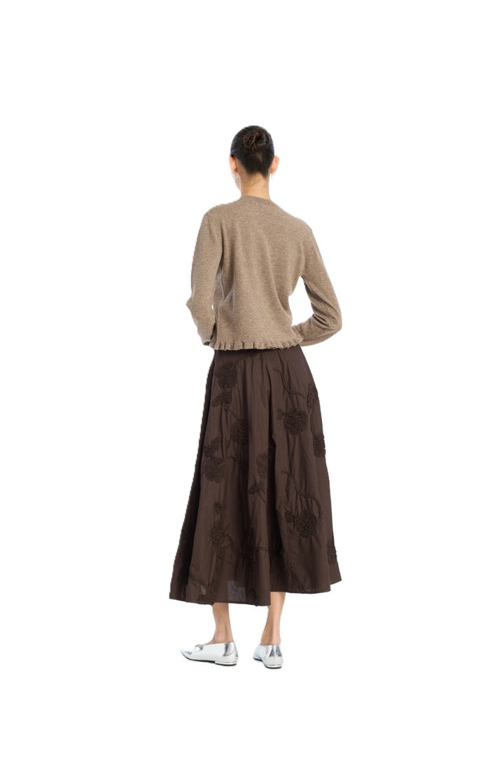 Rock-Rotate-Maxirock-Blumenmuster-lang-braun