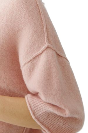 Pullover-Oui-rosa-kurzarm-logo hinten-
rundhals