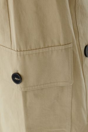 Pullover-Oui-kaki-halbarm-rundhals-Fransenstruktur-boxy