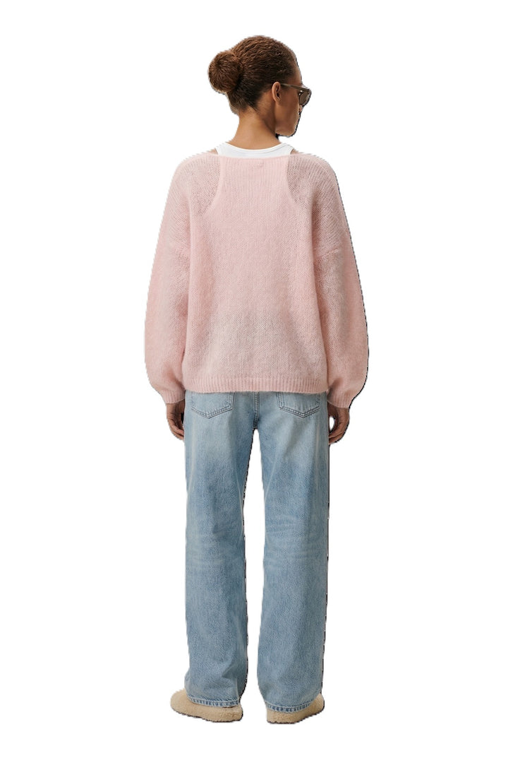 Strickjacke-American Dreams-Cornelia LS Cardigan-light pink-rosa-Mohair-Knoepfe