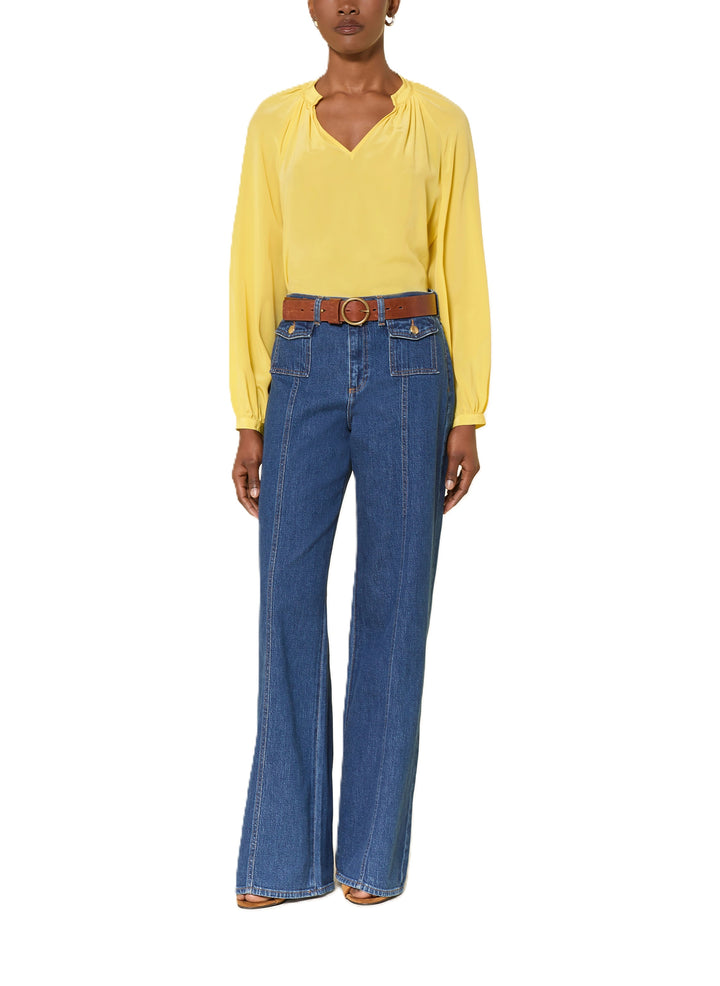 Bluse-Herzens-Seide-Ballonärmel-lang-zart-buttergelb-gelb-sommerlich