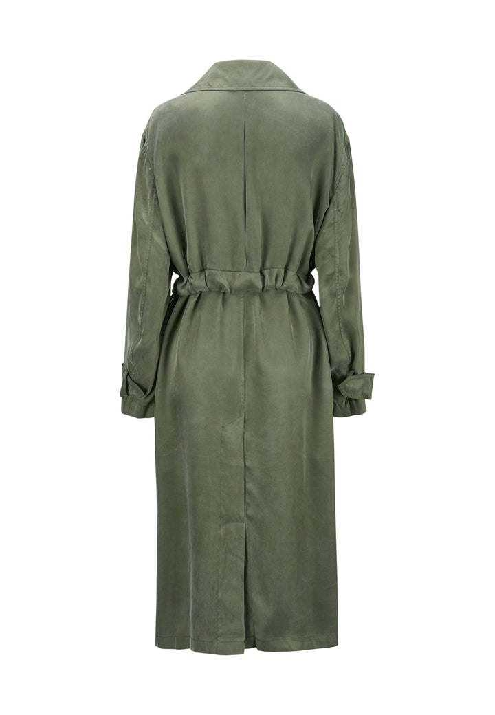 Mantel-Milestone-MSIzzy-Trench-kaki-ungefuettert-Guertel-Kragen 
