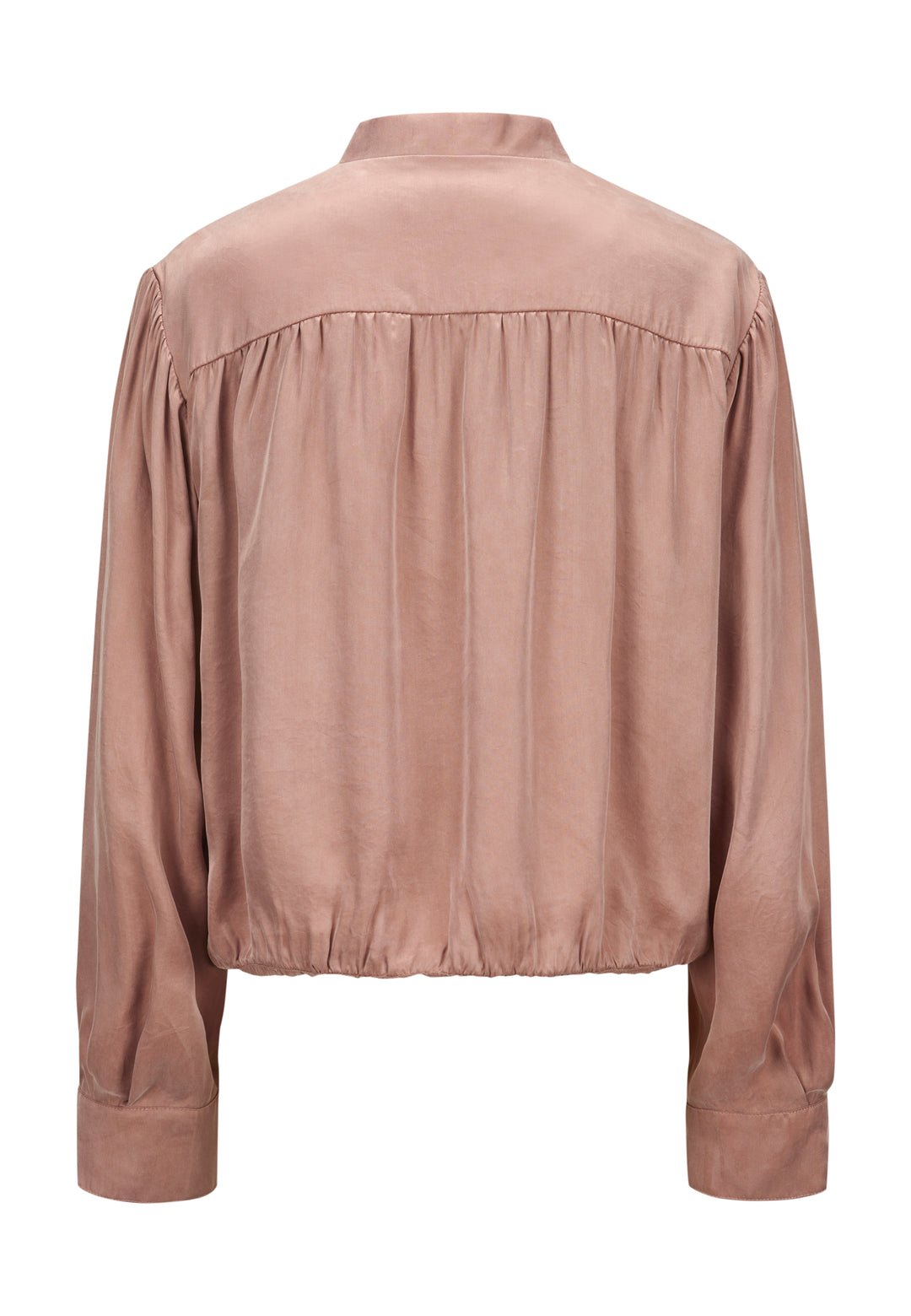 Jacke-Milestone-MSVamp-Zip-seidiger Look-Taschen-Collegekragen-rosa