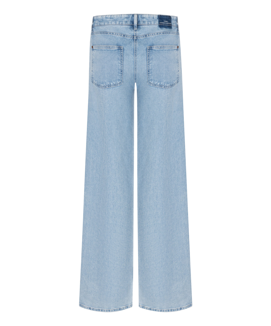 Jeans-Cambio-Baggy-hellbalu-Tunnelzug-Baendchen-gerade Form-langes Bein