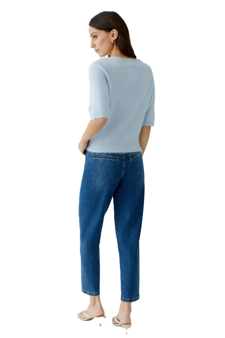 Pullover-Oui-Kurzarm-flauschig-hellblau-blau-alpaka