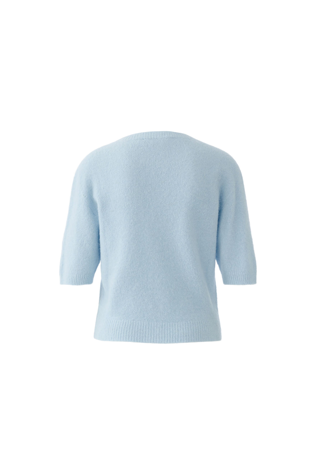 Pullover-Oui-Kurzarm-flauschig-hellblau-blau-alpaka