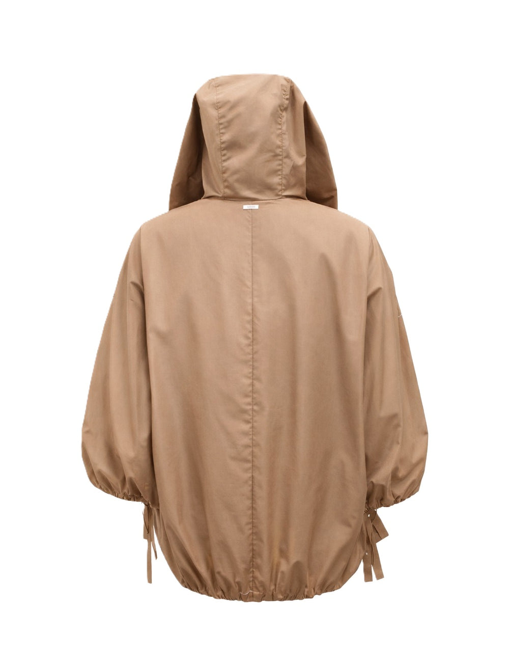 Regenmantel-Max Mara-SMMPANTONE-weiter-Schnitt-Kapuze-Reißverschluss-camel-braun