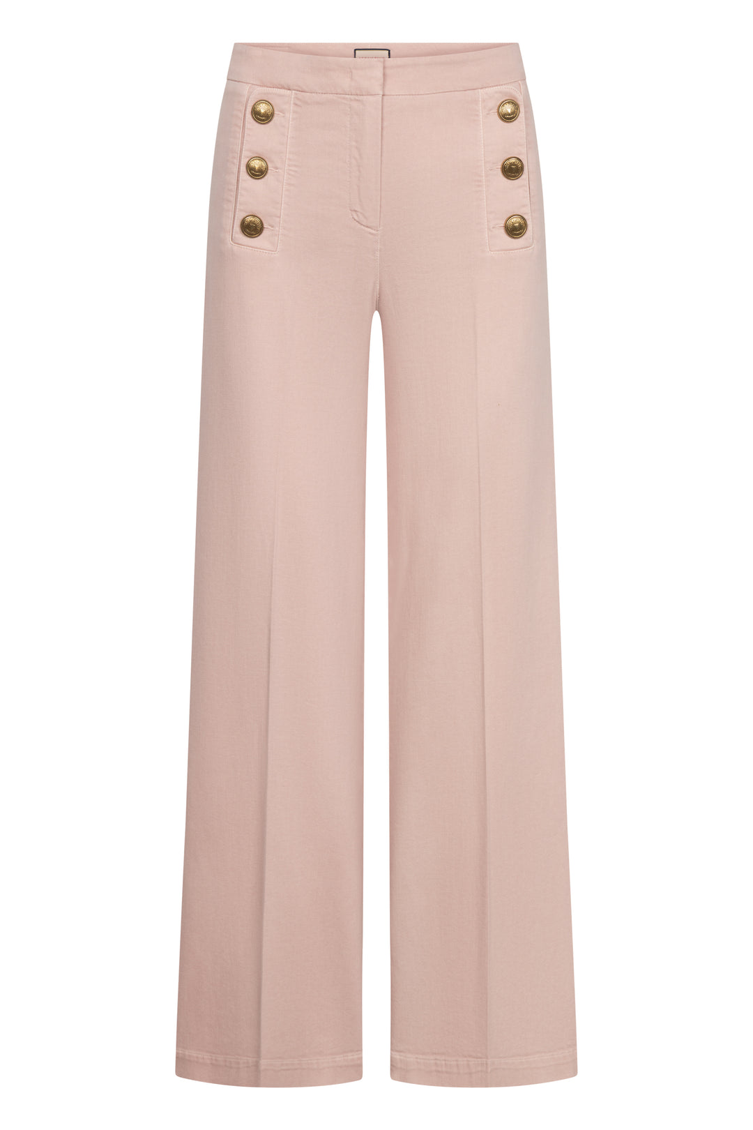 Hose-lang-Seductive-rosa-Goldknöpfe-gerade