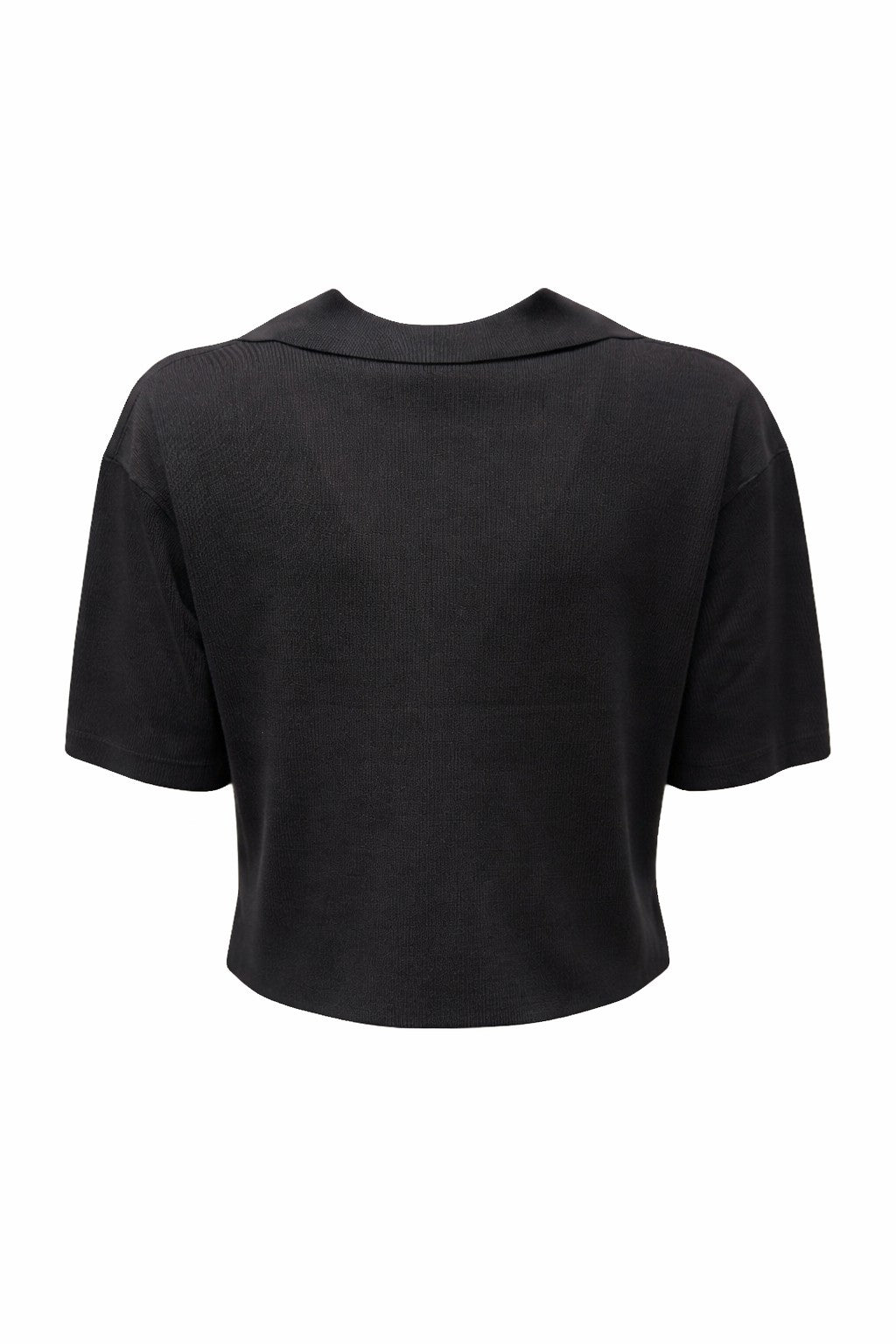 Strickpolo von FFC in Leinen. Das Shirt ist dunkelblau und hat einen Halbarm 
