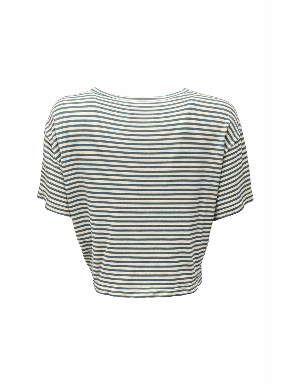 Shirt von FFC in Streifenoptik mit Rundhalsausschnitt und halbem Arm Das Shirt hat eine weiche Ware und ist blau weiß gestreift. 