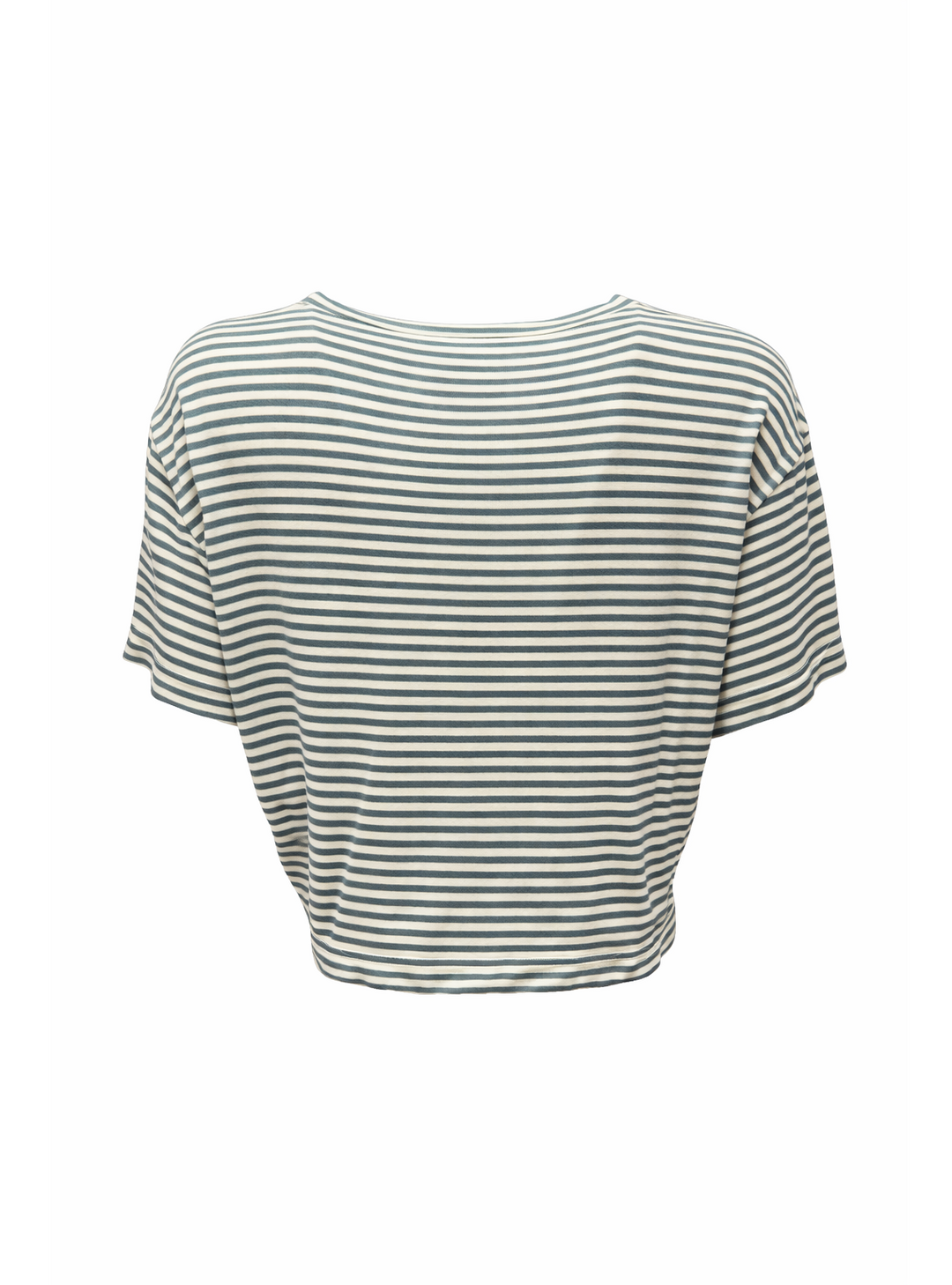 Shirt von FFC in Streifenoptik mit Rundhalsausschnitt und halbem Arm Das Shirt hat eine weiche Ware und ist blau weiß gestreift. 