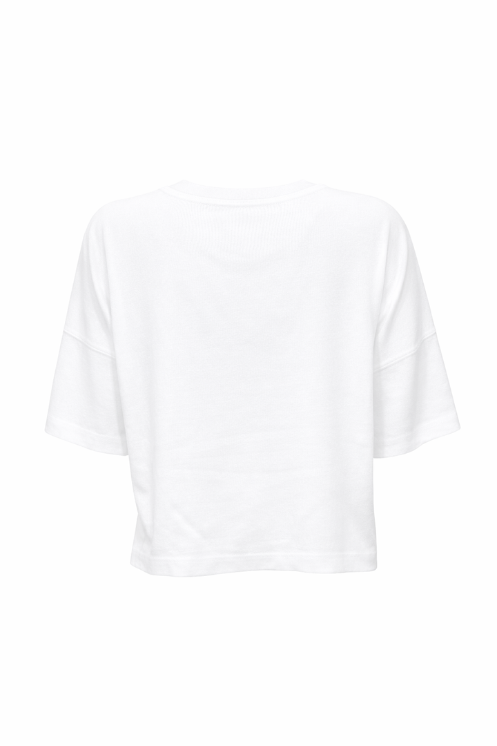 Halbarm Shirt von FFC in weiß aus ganz angenehmer Ware in Baumwolle und 3/4 Ärmel.