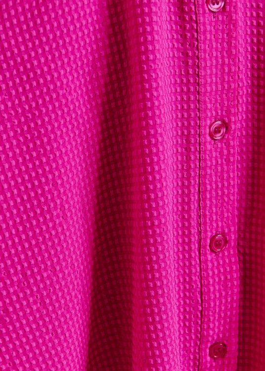 Kleid-Essentiel Antwerp-JIZO SHIRT DRESS-Hembblusenkleid-Kragen-Guertel-Taillenbetont-ausgestellt-Blumenmuster-pink