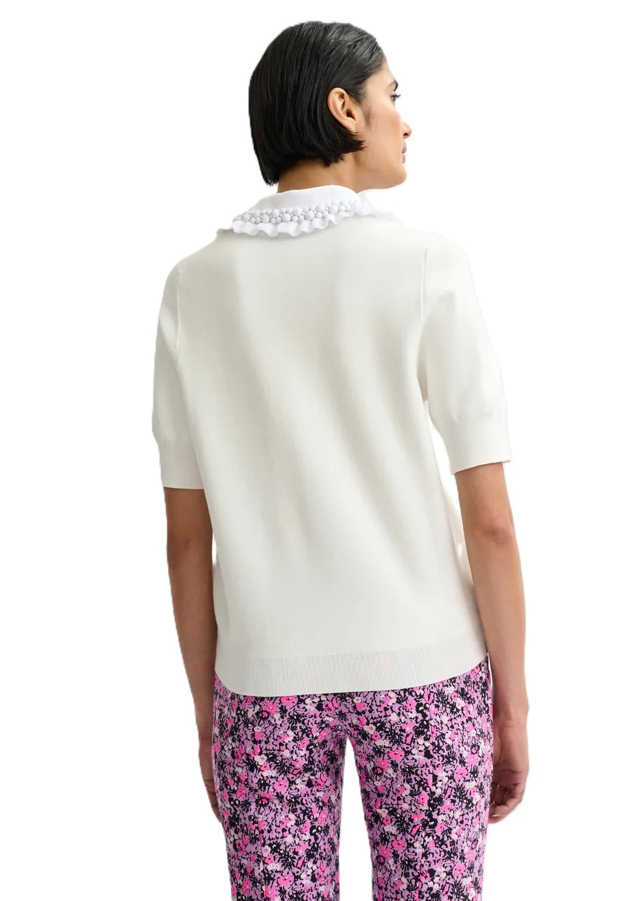Shirt Essentiel Antwerp JEWELRY EMBROIDERED KNIT POLO