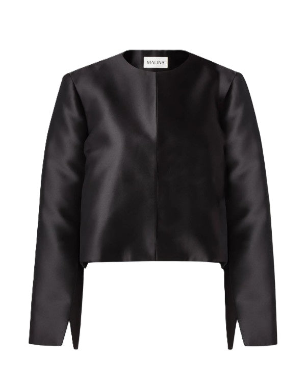 Blazer Malina Ruthie Slit-Sleeve Satin Blouse