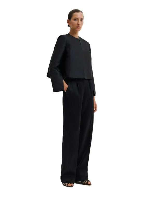 Blazer Malina Ruthie Slit-Sleeve Satin Blouse
